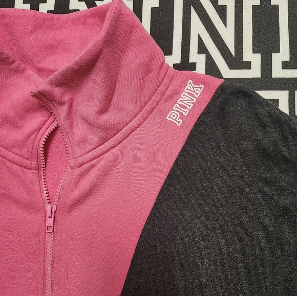 #244 VS Pink 1/2 Zip Pullover 💕 - Picture 2 of 5